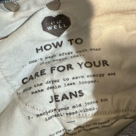 Madewell Mid Rise Perfect Vintage rough hem Jeans. Size 26 GUC. - Picture 13 of 13